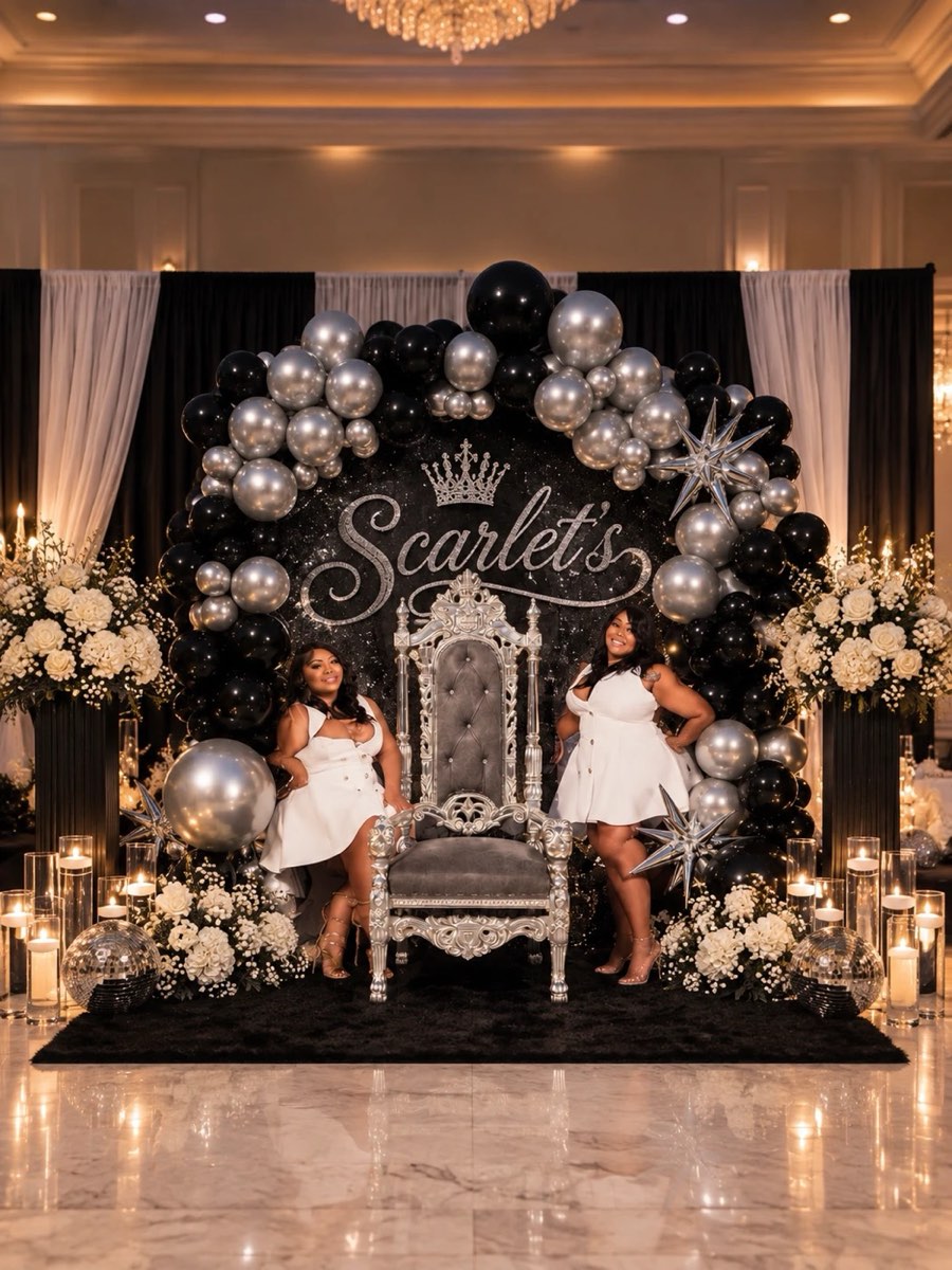 Graduation balloon garland backdrop