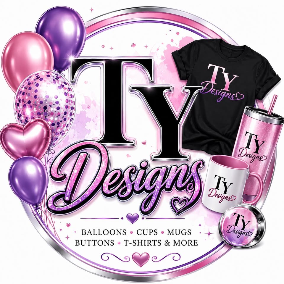 TY Designs logo badge