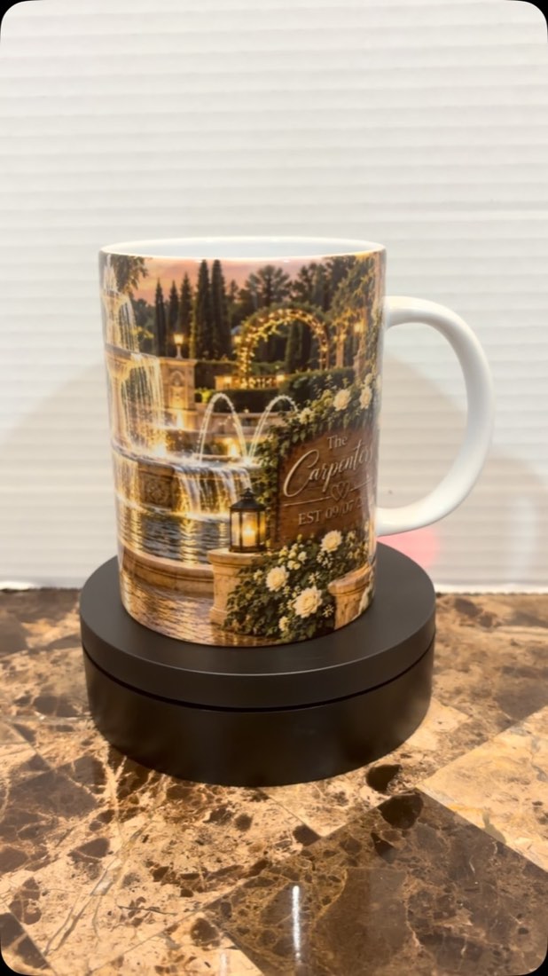 Finished personalized mug